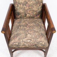 G. M. Ellwood for J. S. Henry. A Rare Progressive New Art Armchair with Fruitwood Inlays - Thumbnail 9