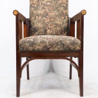 G. M. Ellwood for J. S. Henry. A Rare Progressive New Art Armchair with Fruitwood Inlays - Thumbnail 10