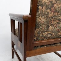 G. M. Ellwood for J. S. Henry. A Rare Progressive New Art Armchair with Fruitwood Inlays - Thumbnail 19