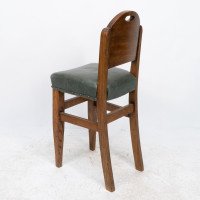 William Birch. Arts & Crafts High Seat Music Chair with Leather Seat - Thumbnail 12