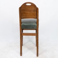 William Birch. Arts & Crafts High Seat Music Chair with Leather Seat - Thumbnail 13