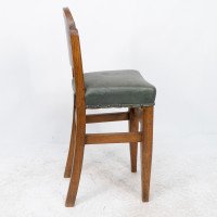 William Birch. Arts & Crafts High Seat Music Chair with Leather Seat - Thumbnail 5