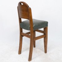 William Birch. Arts & Crafts High Seat Music Chair with Leather Seat - Thumbnail 15