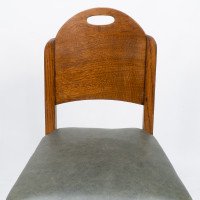 William Birch. Arts & Crafts High Seat Music Chair with Leather Seat - Thumbnail 7