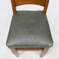 William Birch. Arts & Crafts High Seat Music Chair with Leather Seat - Thumbnail 8