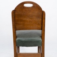 William Birch. Arts & Crafts High Seat Music Chair with Leather Seat - Thumbnail 14
