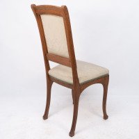 Leon Benouville. An Art Nouveau Oak Desk or Side Chair with Subtle Organic Lines - Thumbnail 16