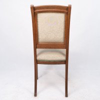 Leon Benouville. An Art Nouveau Oak Desk or Side Chair with Subtle Organic Lines - Thumbnail 15