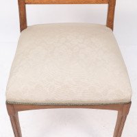 Leon Benouville. An Art Nouveau Oak Desk or Side Chair with Subtle Organic Lines - Thumbnail 8