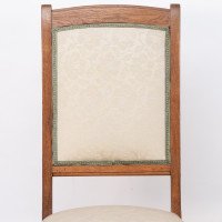 Leon Benouville. An Art Nouveau Oak Desk or Side Chair with Subtle Organic Lines - Thumbnail 7