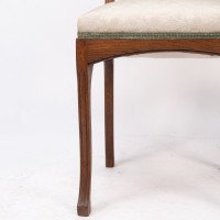 Leon Benouville. An Art Nouveau Oak Desk or Side Chair with Subtle Organic Lines - Thumbnail 11