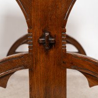 Bruce Talbert Attributed, for Cox & Sons. A Good Period Gothic Revival Oak Desk - Thumbnail 11