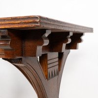 Bruce Talbert Attributed, for Cox & Sons. A Good Period Gothic Revival Oak Desk - Thumbnail 16