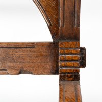 Bruce Talbert Attributed, for Cox & Sons. A Good Period Gothic Revival Oak Desk - Thumbnail 17