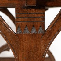 Bruce Talbert Attributed, for Cox & Sons. A Good Period Gothic Revival Oak Desk - Thumbnail 10