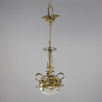 A Rare Pair of Arts & Crafts Hand-hammered Ceiling Lamps - Thumbnail 2