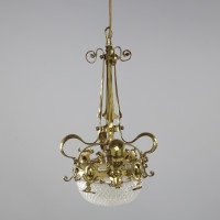 A Rare Pair of Arts & Crafts Hand-hammered Ceiling Lamps - Thumbnail 7