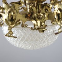 Rare Pair of Arts & Crafts Hand-hammered Ceiling Lamps - Thumbnail 14