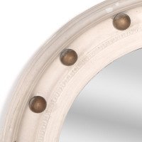 A Regency Style Circular Convex Mirror with Ball & Ribbon Decoration - Thumbnail 7
