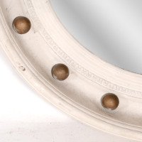 A Regency Style Circular Convex Mirror with Ball & Ribbon Decoration - Thumbnail 9