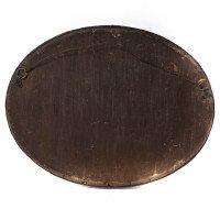 Arts & Crafts Hand-Hammered Copper Oval Mirror with Riveted Straps c.1910 - Thumbnail 10