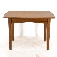 A Small Arts & Crafts Cotswold Style Oak Dining or Centre Table Angular Designs - Thumbnail 2