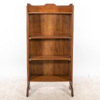 A Small Arts & Crafts Oak Bookcase with Adjustable Shelves - Thumbnail 2