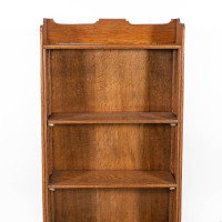 A Small Arts & Crafts Oak Bookcase with Adjustable Shelves - Thumbnail 6