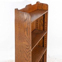 A Small Arts & Crafts Oak Bookcase with Adjustable Shelves - Thumbnail 14