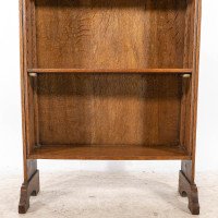 A Small Arts & Crafts Oak Bookcase with Adjustable Shelves - Thumbnail 13