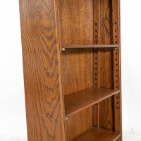 A Small Arts & Crafts Oak Bookcase with Adjustable Shelves - Thumbnail 15