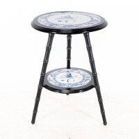 Brown-Westhead, Moore & Co., Aesthetic Ebonised Side Table with Jeddo Plates