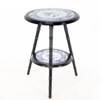 Brown-Westhead, Moore & Co., Aesthetic Ebonised Side Table with Jeddo Plates - Thumbnail 2