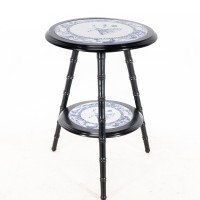 Brown-Westhead, Moore & Co., Aesthetic Ebonised Side Table with Jeddo Plates - Thumbnail 4