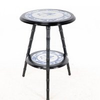 Brown-Westhead, Moore & Co., Aesthetic Ebonised Side Table with Jeddo Plates - Thumbnail 6
