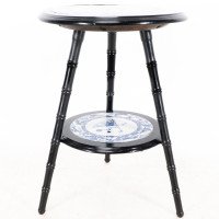 Brown-Westhead, Moore & Co., Aesthetic Ebonised Side Table with Jeddo Plates - Thumbnail 9