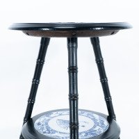 Brown-Westhead, Moore & Co., Aesthetic Ebonised Side Table with Jeddo Plates - Thumbnail 10