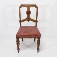 Charles Bevan for Gillow & Co., attributed, Set of Six Aesthetic Movement Oak Dining Chairs - Thumbnail 5