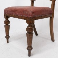 Charles Bevan for Gillow & Co., attributed, Set of Six Aesthetic Movement Oak Dining Chairs - Thumbnail 15