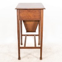 A Good Quality Glasgow-Style Arts & Crafts Oak Needlework Box - Thumbnail 4