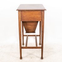 A Well-Crafted Glasgow-Style Arts & Crafts Oak Needlework Box - Thumbnail 5
