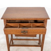 A Good Quality Glasgow-Style Arts & Crafts Oak Needlework Box - Thumbnail 10