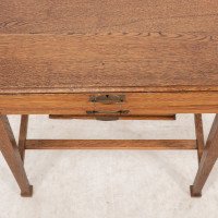 A Good Quality Glasgow-Style Arts & Crafts Oak Needlework Box - Thumbnail 9