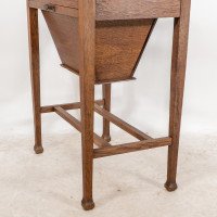 A Good Quality Glasgow-Style Arts & Crafts Oak Needlework Box - Thumbnail 14