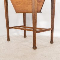 A Good Quality Glasgow-Style Arts & Crafts Oak Needlework Box - Thumbnail 15