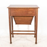 A Well-Crafted Glasgow-Style Arts & Crafts Oak Needlework Box - Thumbnail 17
