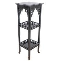 Heal's Attributed, an Anglo-Japanese Aesthetic Movement Three-tier Ebonised Stand