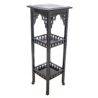 Heal's Attributed, Anglo-Japanese Aesthetic Movement Three-tier Ebonised Stand - Thumbnail 3
