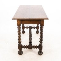 A Gothic Revival Style Quarter Sawn Oak Barley Twist Hall or Centre Table - Thumbnail 8