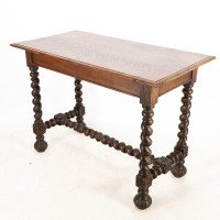 A Gothic Revival Style Quarter Sawn Oak Barley Twist Hall or Centre Table - Thumbnail 7